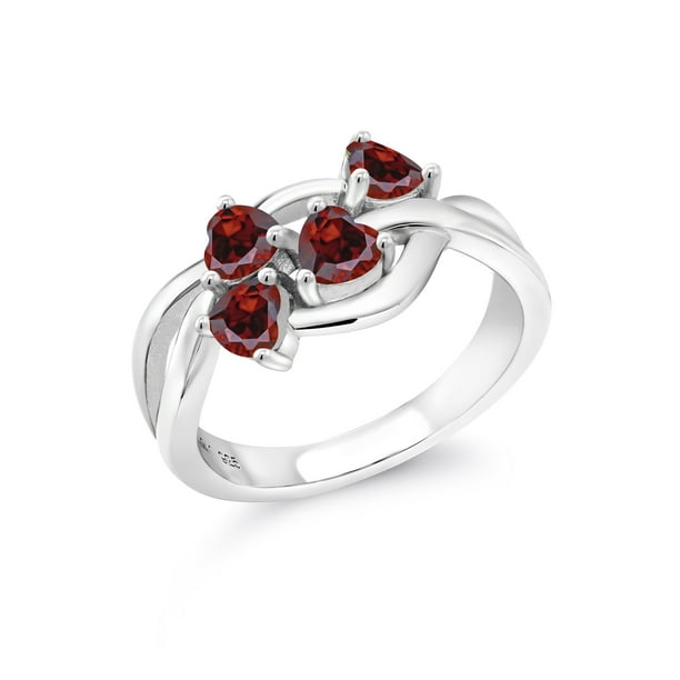 FaithOwl Red Heart Pearl Ring in 925 Sterling Silver FaithOwl Red Heart Pearl Ring in 925 Sterling Silver